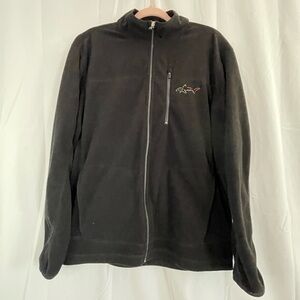 🏌️‍♂️⛳️🏌️‍♀️Greg Norman by Tasso Ella Black Fleece Zip Up men’s Medium